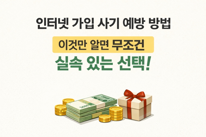 인터넷 가입 사기 예방 방법 이것만 알면 무조건 실속 있는 선택